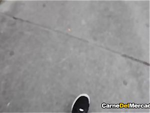 CarneDelMercado - ash-blonde Latina teen torn up upside down