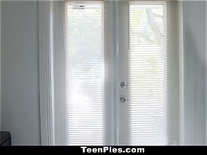 TeenPies - nubile packed up By blindfolded step-dad